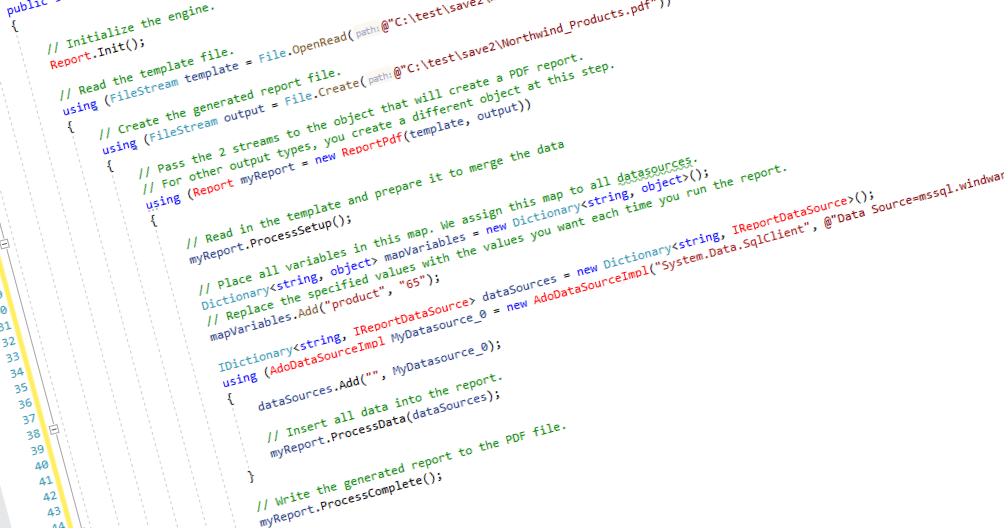 C Document Automation (& reporting) System